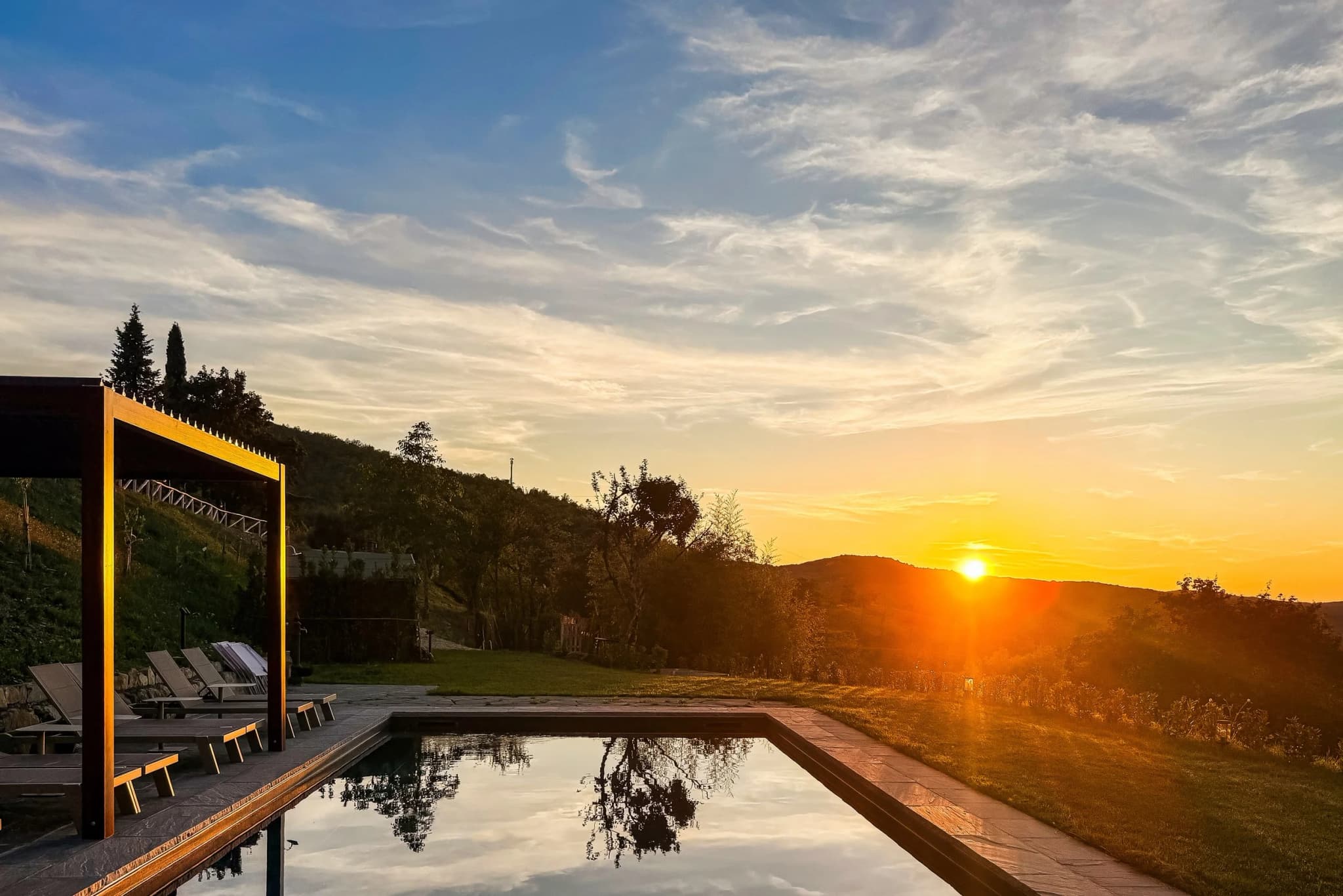 La Piscina at sunset